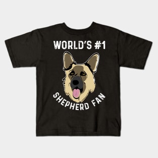 World's No 1 German Shepherd Fan Dog Lover Gifts Kids T-Shirt